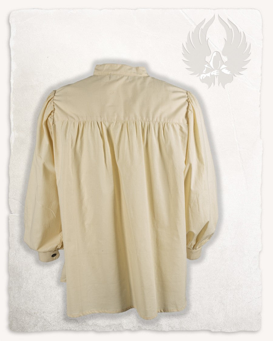 Camisa medieval Roland en Crema, unisex