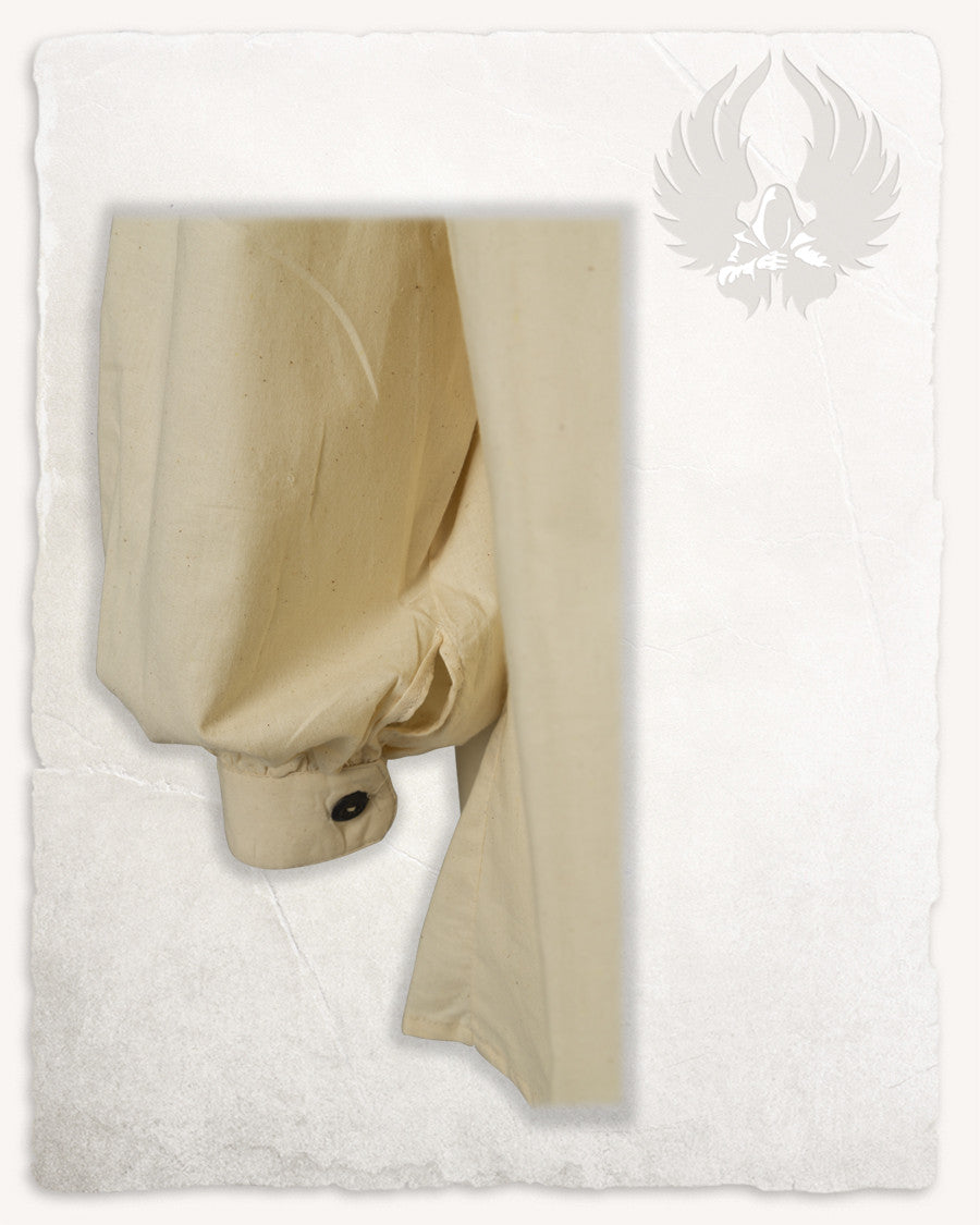 Camisa medieval Roland en Crema, unisex