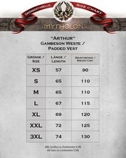 Gambesón medieval Arthur verde en lona