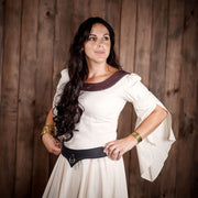 Collar medieval de cuero con anilla