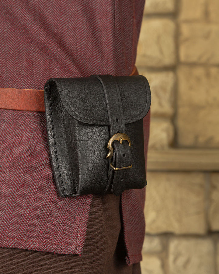Bolso, tipo riñonera, medieval Geralt en negro (14x12 cm.)