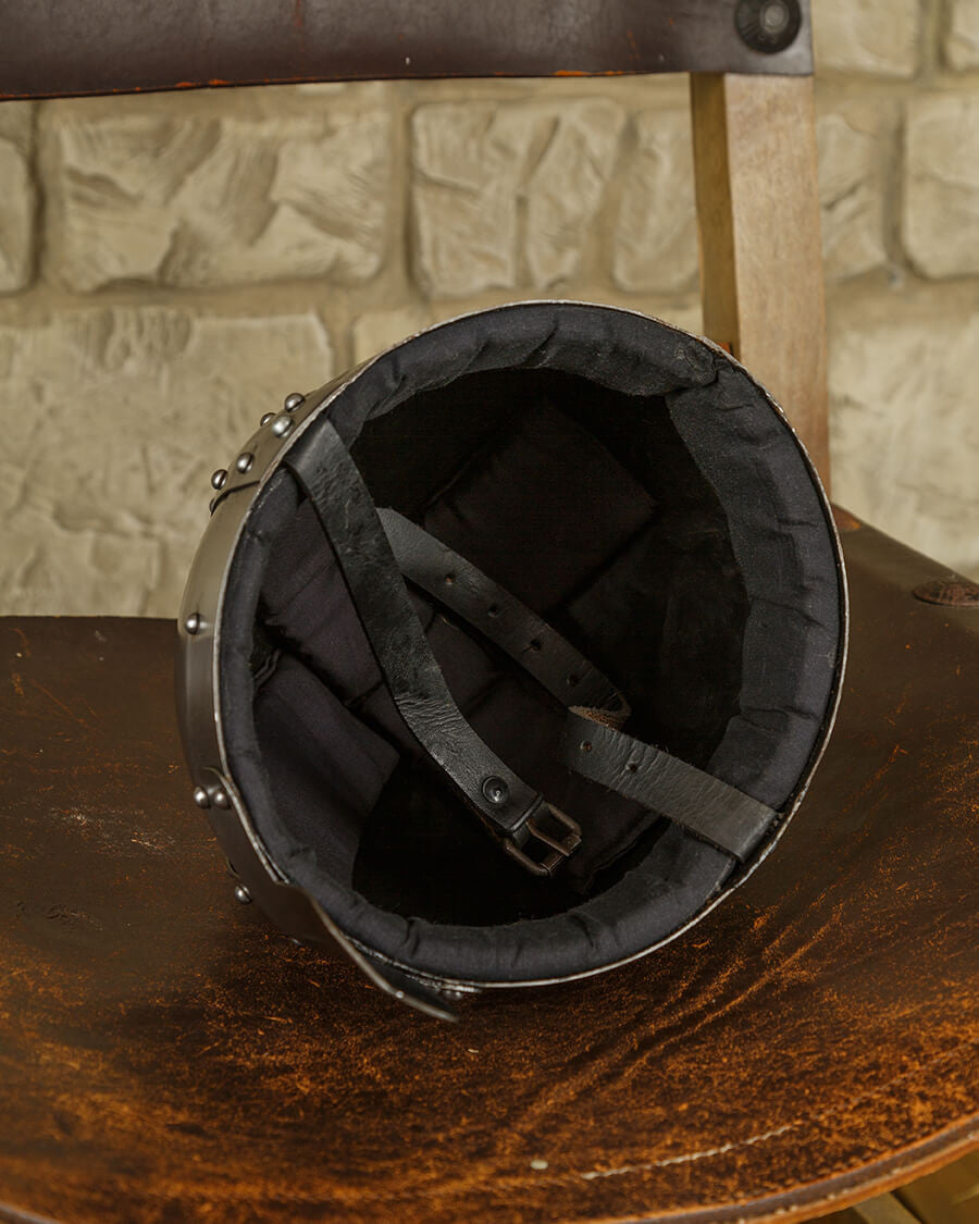 Casco tipo Spangenhelm de Thor en acero