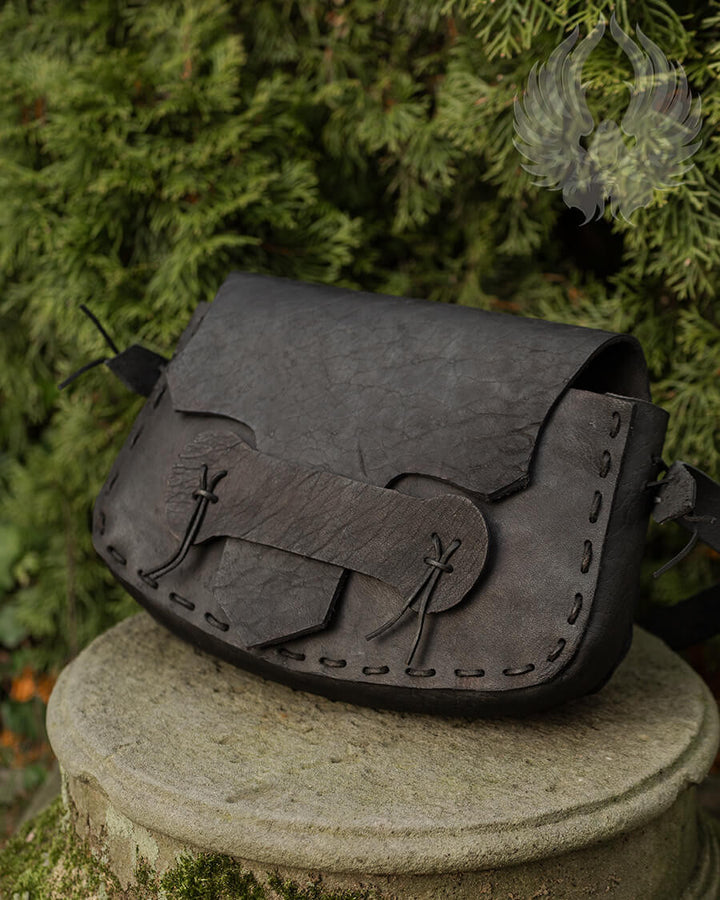 Bolso bandolera Meera en negro (33x20 cm.)