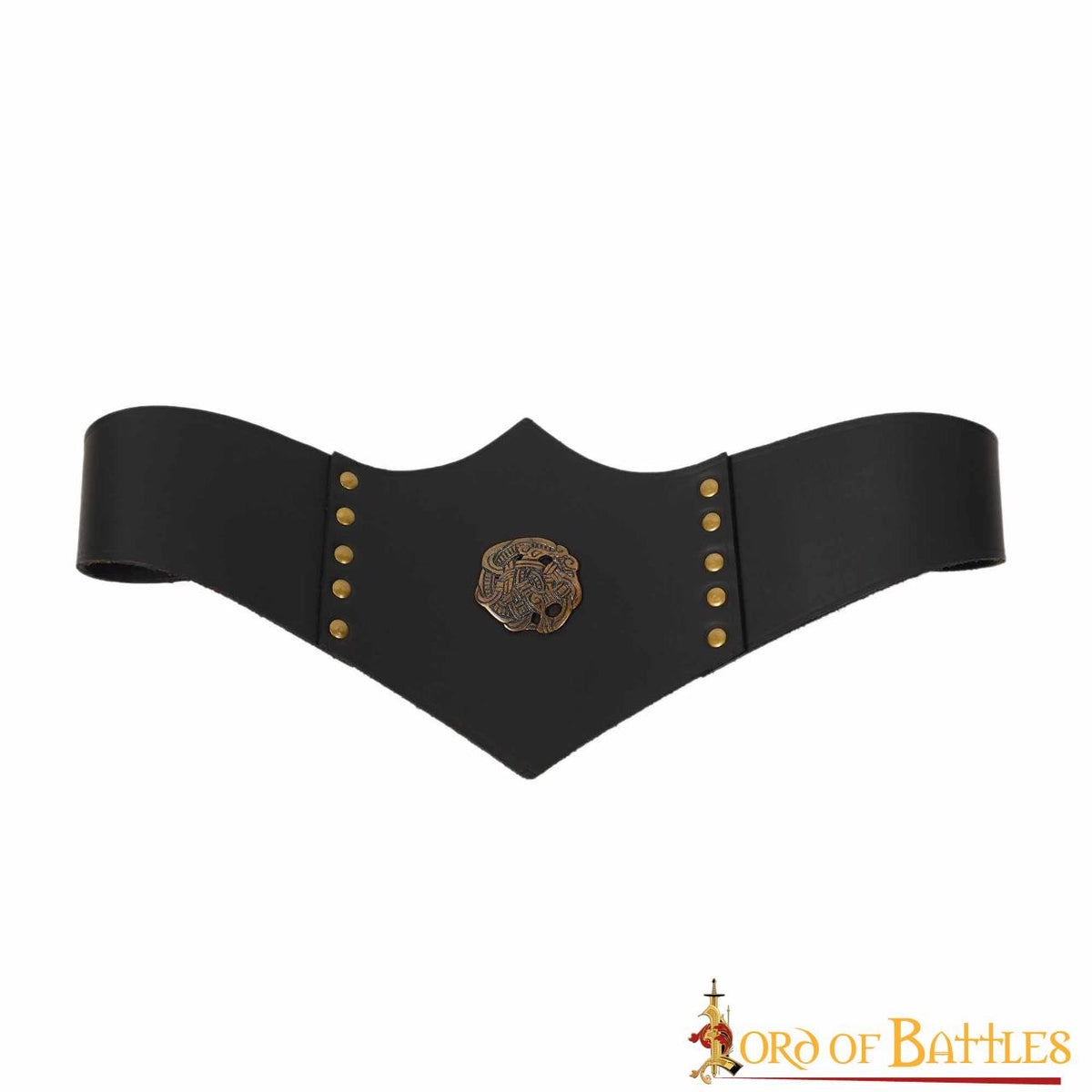 Cinturón de cuero Royal Huntress, cuero negro