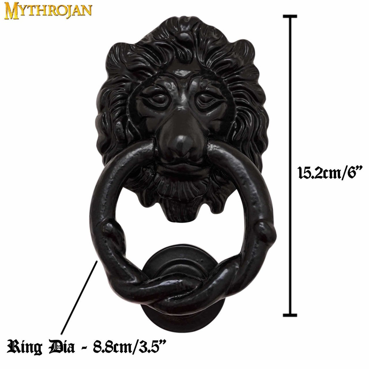 Aldaba puerta León en hierro forjado (15,2x8,8 cm.)