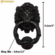 Aldaba puerta León en hierro forjado (15,2x8,8 cm.)