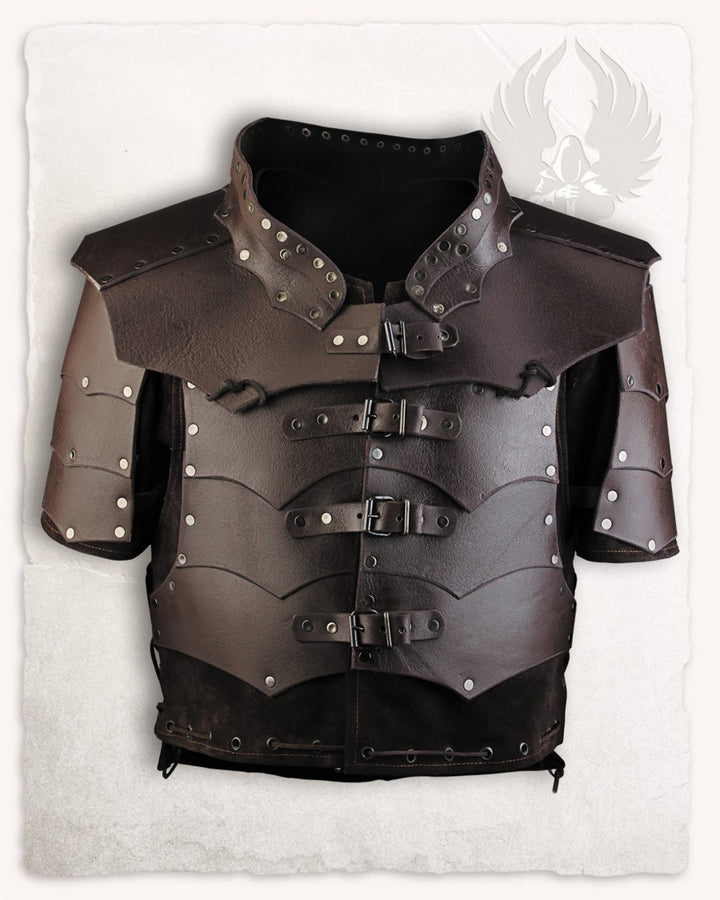 Chaqueta de ante con placas de cuero marrón modelo Rasmus
