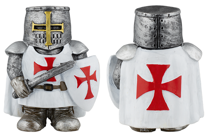Figura de resina Templario con escudo y espada (10 cm.)