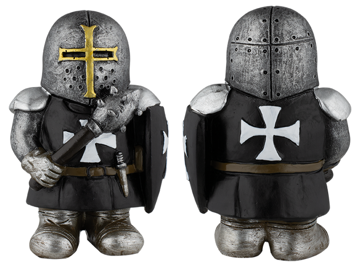 Figura de resina Caballero Hospitalario con escudo y maza (10 cm.)