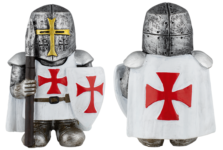 Figura de resina Templario con escudo y lanza (10 cm.)