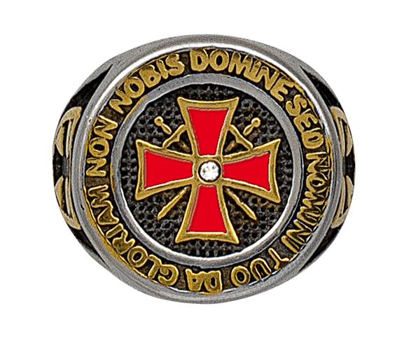 Anillo en acero Sello Caballeros Templarios