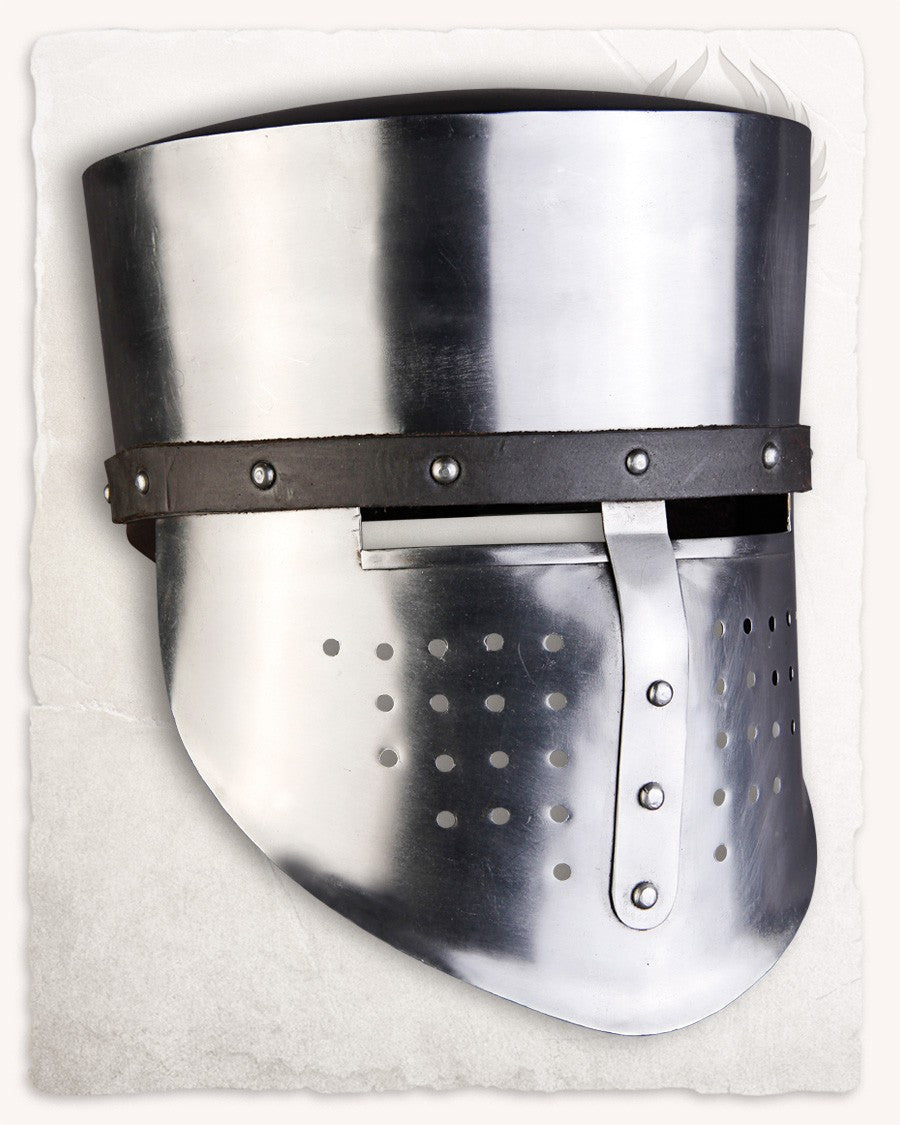 Yelmo medieval acero pulido modelo Laurin