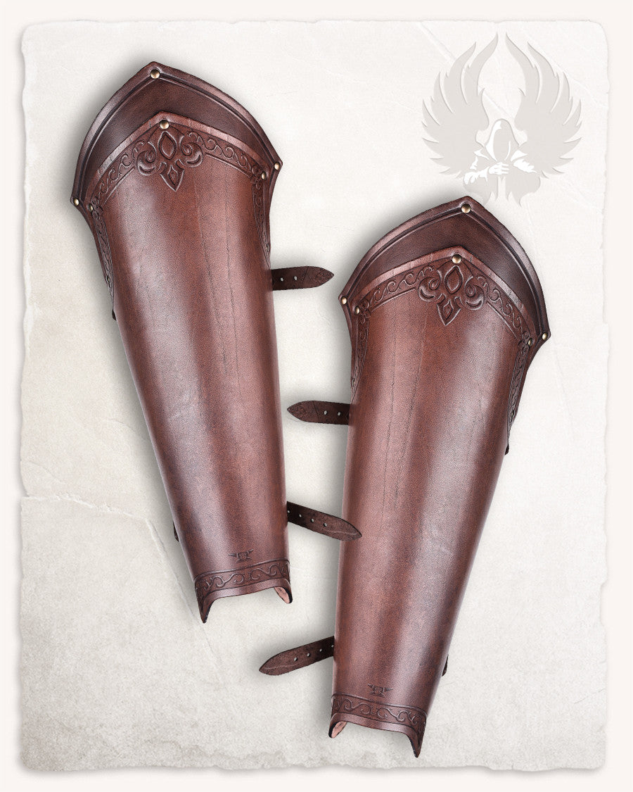 Grebas medievales Flor de Lys modelo Lancelot, marrones