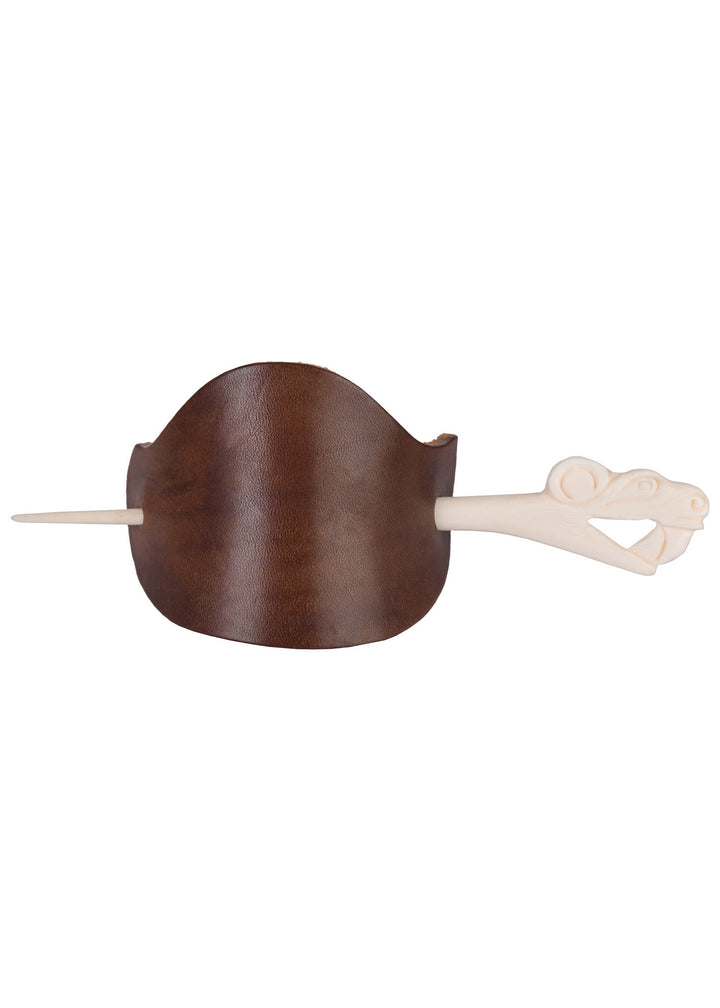 Pasador de pelo vikingo con alfiler de hueso