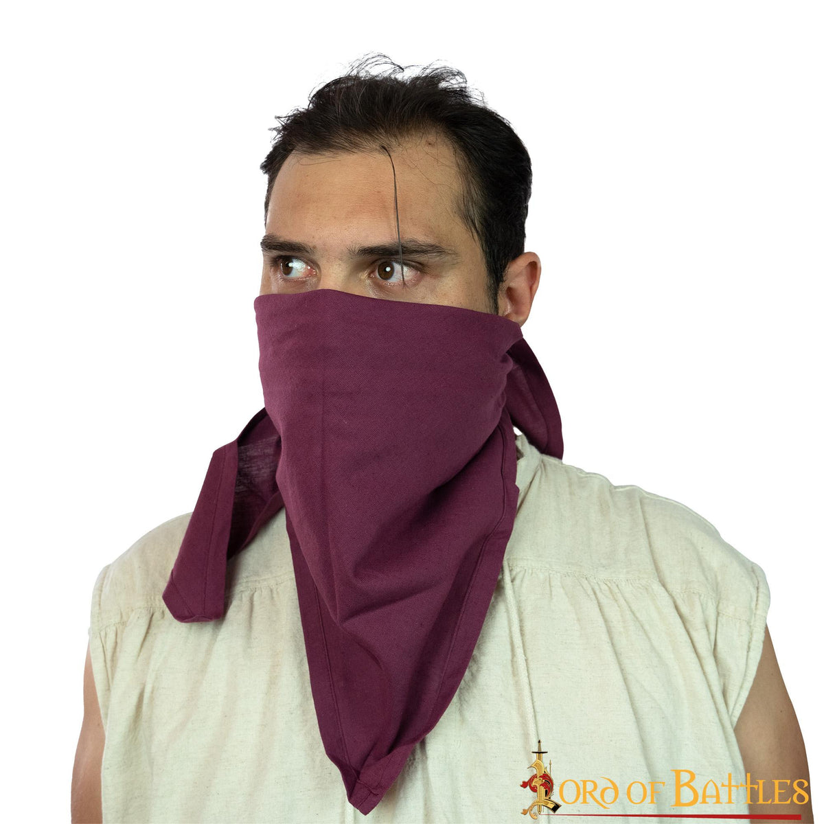 Bandana pirata algodón burdeos