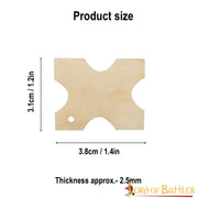 Tablita decorativa de hueso ( 3,8 x 3,1 cm)