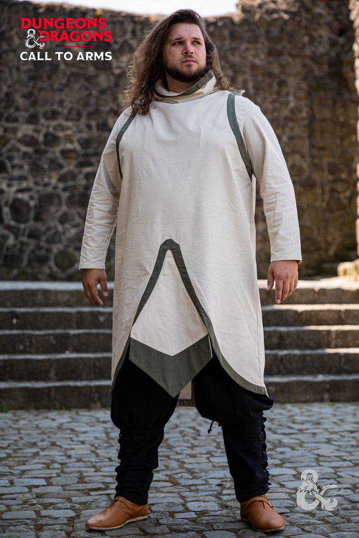 Túnica medieval de Clérigo, blanco natural