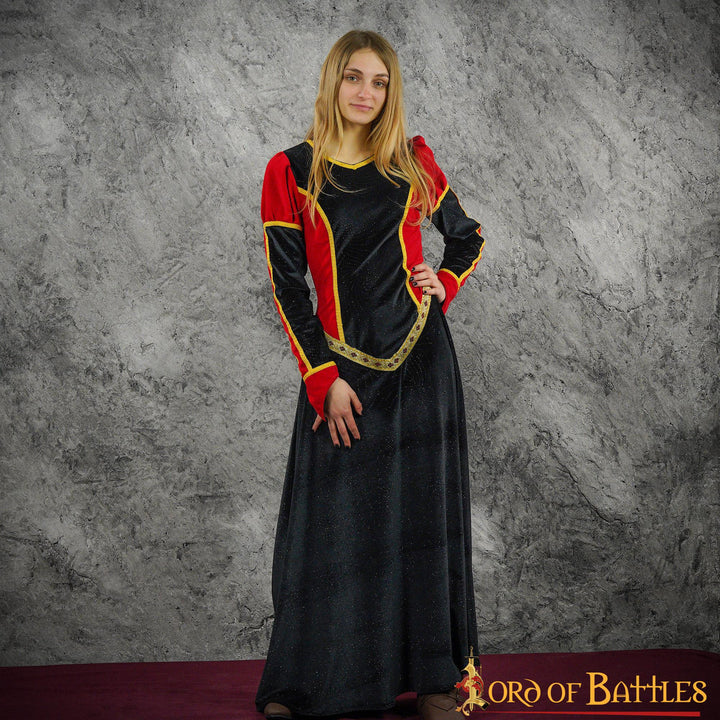 Vestido medieval largo modelo Constance
