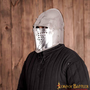 Bacinete con visera caballero siglo XIV (calibre 16)