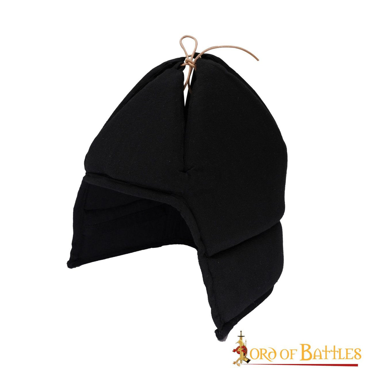Forro acolchado negro para bacinete medieval