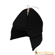 Forro acolchado negro para bacinete medieval