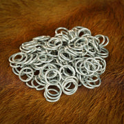 Bolsa anillas cota de malla acero pulido de zinc (10 mm.)