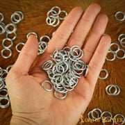Bolsa anillas cota de malla acero pulido de zinc (10 mm.)