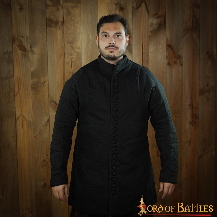 Gambesón medieval acolchado tipo 6 con frente abotonado