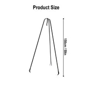 Trípode de hierro forjado fogata medieval, 120 cm.