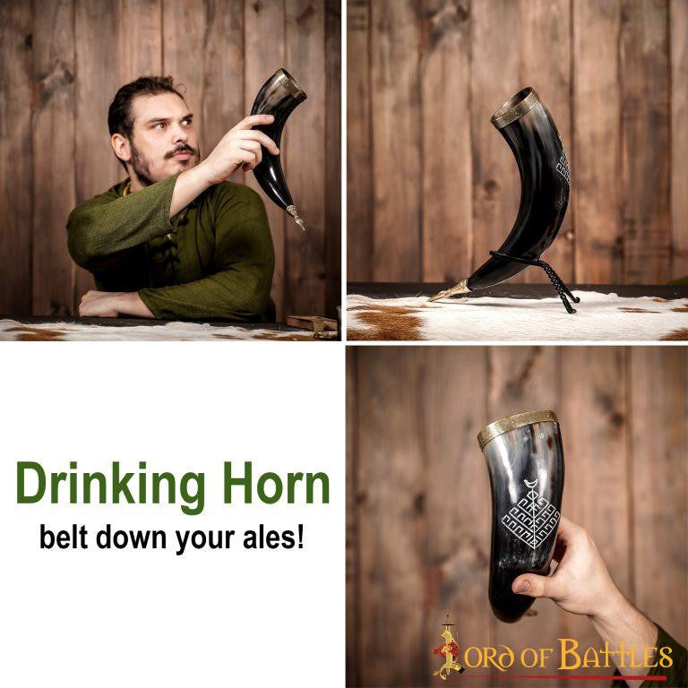 Cuerno vikingo para beber modelo Yggdrasil