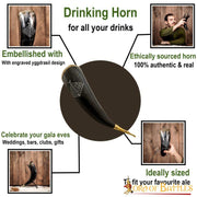 Cuerno vikingo para beber modelo Yggdrasil