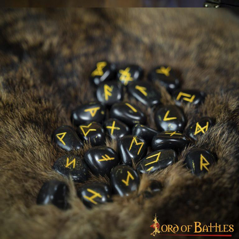 Juego de piedras rúnicas vikingas hechas a mano