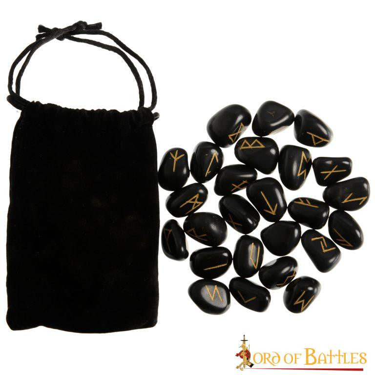 Juego de piedras rúnicas vikingas hechas a mano