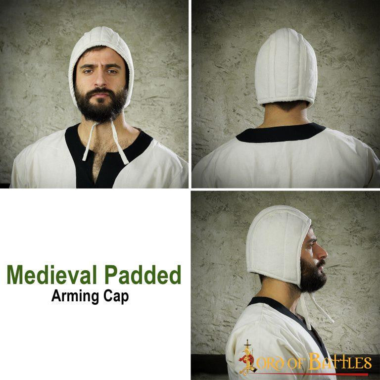 Gorro de Armar medieval acolchado, varios colores