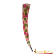 Cuerno para beber decorado topos (400-500 ml.)