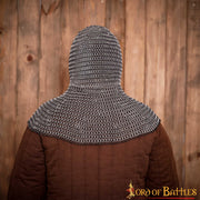 Almófar medieval con anillas de aluminio