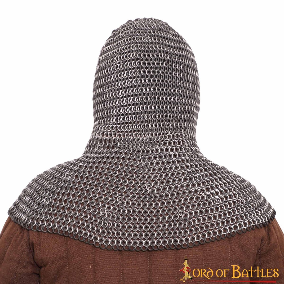 Almófar medieval con anillas de aluminio