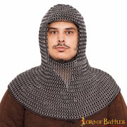 Almófar medieval con anillas de aluminio