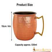 Taza medieval para beber de acero chapado en cobre