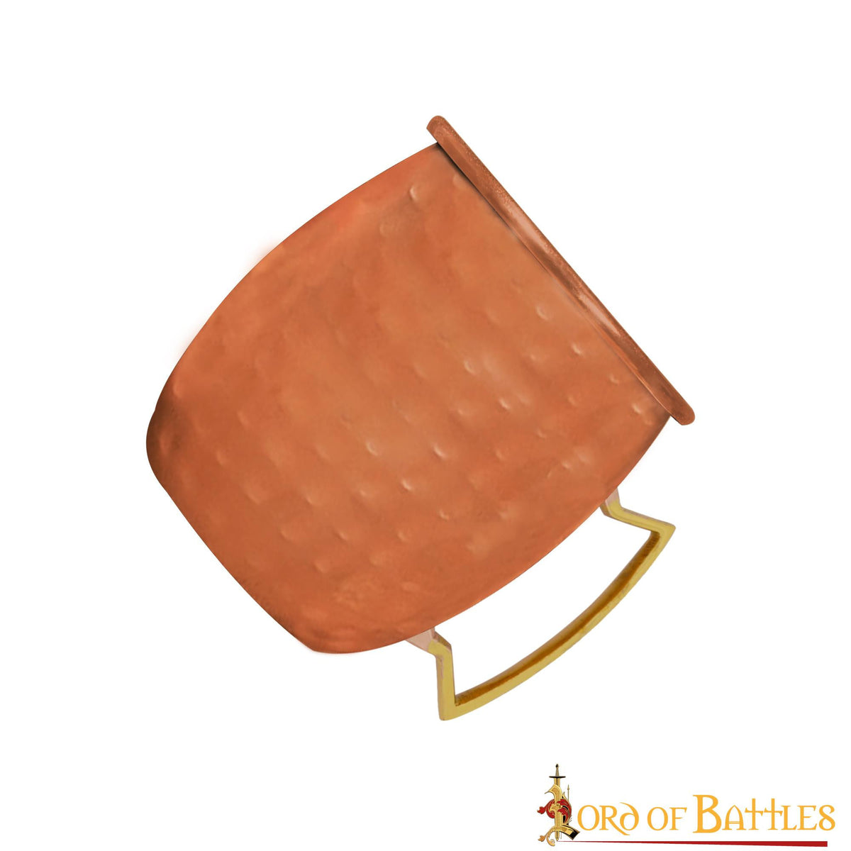 Taza medieval para beber de acero chapado en cobre