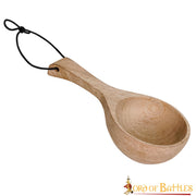 Cuchara medieval en madera, hecha a mano