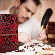 Diario de notas SteamPunk hecho en cuero