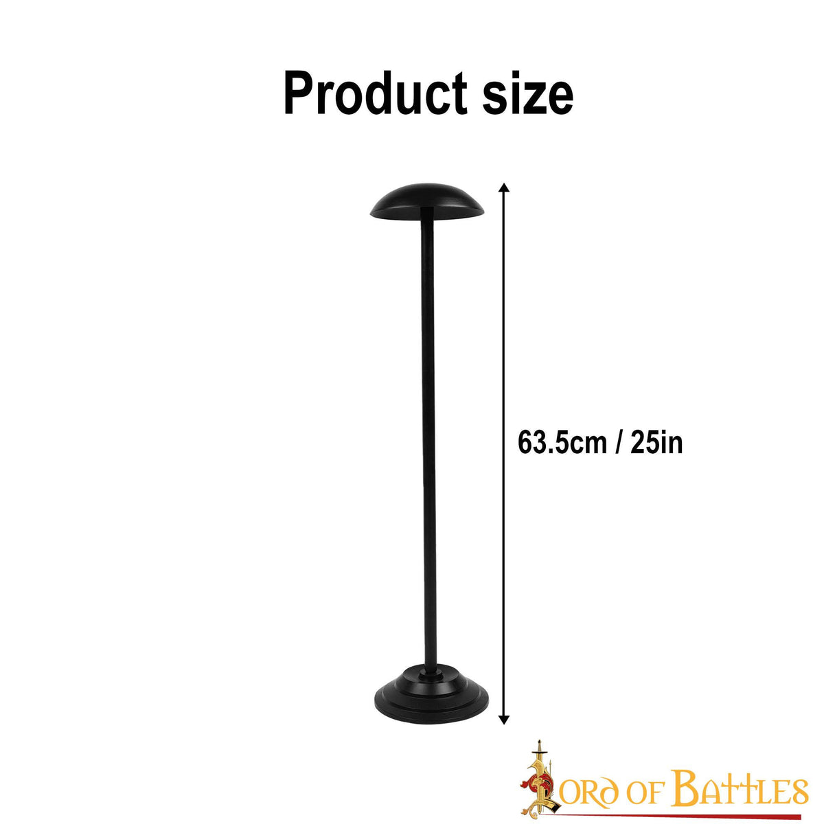 Stand de hierro para cascos, altura 63,5 cm.