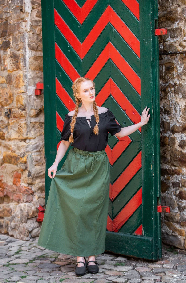 Falda medieval mujer verde