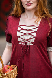 Vestido medieval verano con cordones