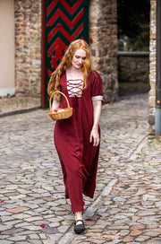 Vestido medieval verano con cordones