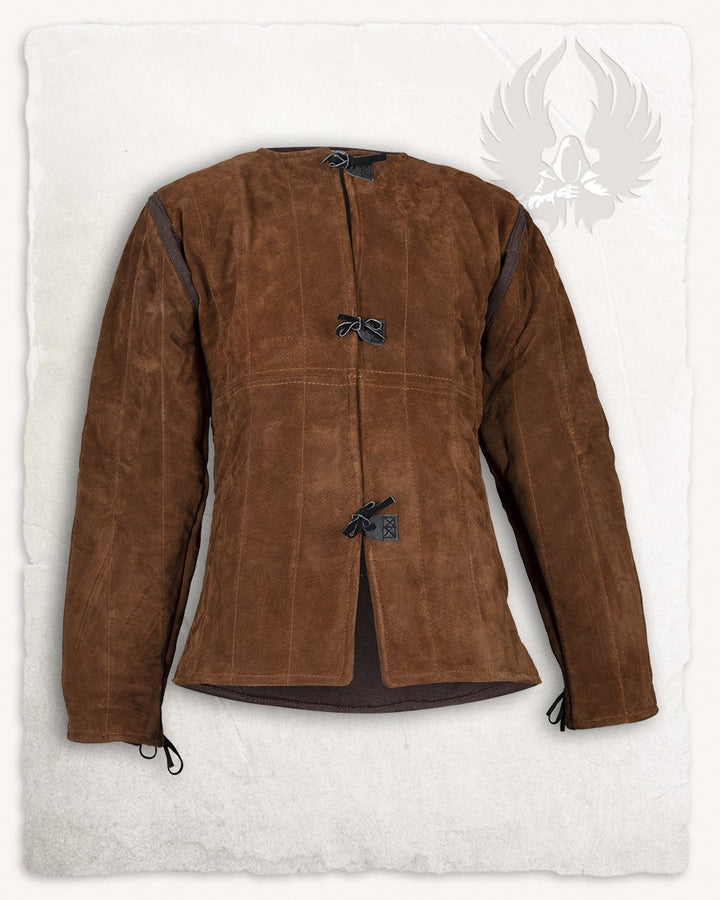 Gambesón medieval en ante modelo Aulber, marrón claro.