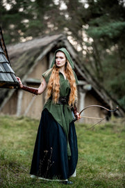 Túnica medieval verde de arquero modelo Aldón, unisex