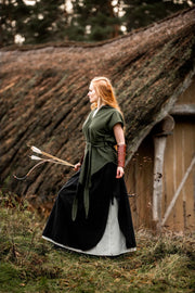 Túnica medieval verde de arquero modelo Aldón, unisex