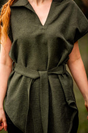 Túnica medieval verde de arquero modelo Aldón, unisex